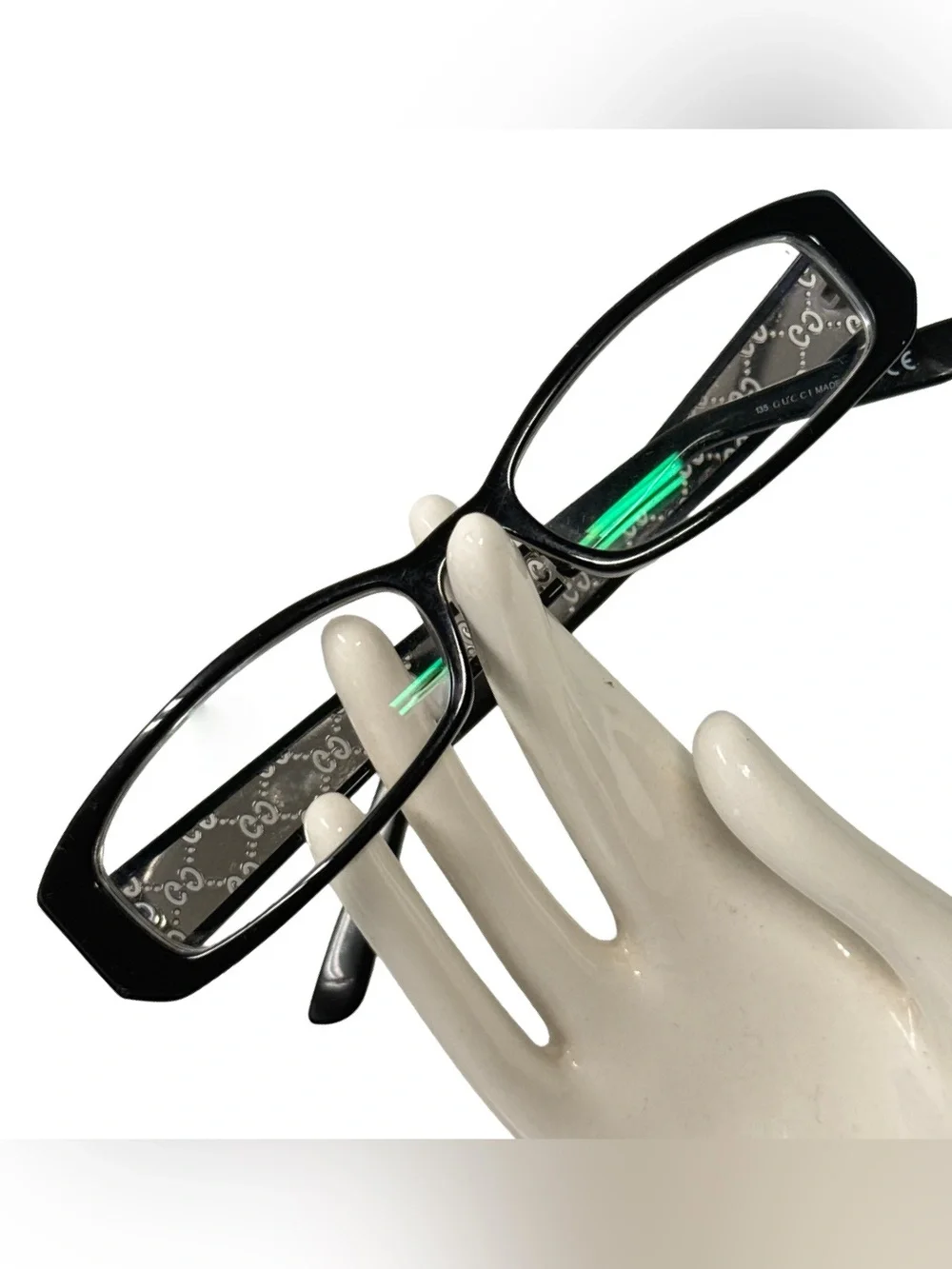 Gucci Black Silver Monogram Vintage Glasses
